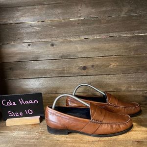 Women’s Cole Haan Brown Leather Penny Loafers Dress Shoes Slip On Size 10 B GUC